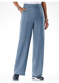 Bequeme Jeans Classic Basics, Damen, Gr. 46, Normalgr&ouml;&szlig;en, blau, bleached, 100% Baumwolle, unifarben, lang, Jeans Bequeme Jeans