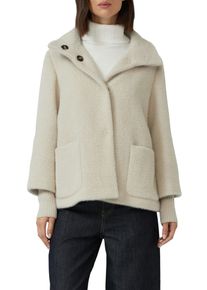 Outdoorjacke s.Oliver BLACK LABEL, Damen, Gr. 36, braun (grau braun), Web, Obermaterial: 63% Polyamid, 37% Polyester. Futter: 100% Polyester, unifarben, l&auml;ssig geschnitten h&uuml;ftbedeckend, Rundhals, Flachstrickb&uuml;ndchen, Jacken Outdoorjacke, mit hochschlie&szlig;endem Kragen