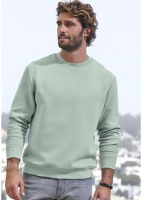 Sweatshirt John Devin, Herren, Gr. XXL (60/62), gr&uuml;n (mint), Sweatware, Obermaterial: 52% Baumwolle, 47% Polyester, 1% Elasthan, unifarben, regular fit, Rundhals, angesetztes B&uuml;ndchen, Sweatshirts Sweatshirt, Langarm, Pullover mit Struktur, Rundhals, Baumwollmischung, Topseller