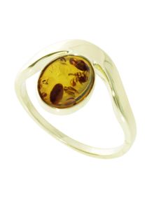 Fingerring OSTSEE-SCHMUCK "- Urda - Gold 333/000 - Bernstein" Gr. 62, gold (gold 333, goldfarben, gelb), Fingerringe, Damen, 62, Fingerring