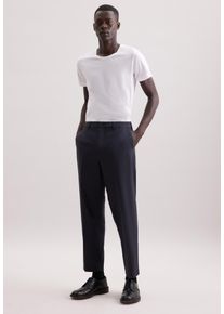 Chinohose Seidensticker, Herren, Gr. 52, Normalgr&ouml;&szlig;en, grau, 53% Polyester, 45% Wolle, 2% Elasthan, unifarben, Hosen Chinohose