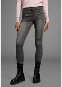 Jeansjeggings Arizona, Damen, Gr. 46, N-Gr, dunkelgrau us, Denim/Jeans, Obermaterial: 63% Baumwolle, 32% Polyester, 5% Elasthan, Basic, skinny fit normal, Jeans Jeansjeggings, skinny