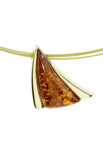 Kette mit Anh&auml;nger OSTSEE-SCHMUCK "- Gleiter-Imke 22 - Gold 333/000 - Bernstein" Gr. 42, gold (gold 333, goldfarben, gelb), Halsketten, Damen, 42, Gelbgold 333, Kette mit Anh&auml;nger