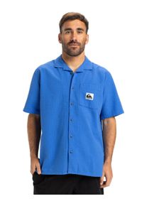 Funktionshemd Quiksilver "Heartbeat", Herren, Gr. L, US-Gr&ouml;&szlig;en, blau (nebulas blau), Obermaterial: 100% Walkfrottier;, Hemden Funktionshemd