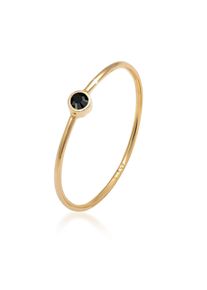Silberring Elli "Ring Stacking Basic Kristalle 925 Silber" Gr. 42, gold, Fingerringe, Damen, 42, Silber 925 (Sterlingsilber), Silberring
