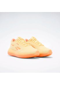 Walkingschuh Reebok "DMX COMFORT + 2.0", Damen, Gr. 36, gelb (bleached gelb, sunkissed orange, clay), Synthetik, Textil, Schuhe Walkingschuh
