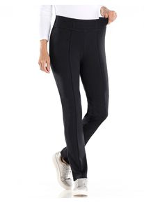 Schlupfhose Classic Basics, Damen, Gr. 46, Normalgr&ouml;&szlig;en, schwarz, 76% Polyester, 20% Viskose, 4% Elasthan, unifarben, lang, Hosen Schlupfhose