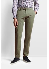 Chinohose Bugatti, Herren, Gr. 34, L&auml;nge 32, gr&uuml;n (oliv), 86% Baumwolle, 11% Polyester, 3% Elasthan, unifarben, normal, Hosen Chinohose, mit Elasthananteil