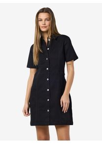 Jeanskleid Noisy may "NMNISA S/S SLIM DENIM DRESS VI526BL NOOS", Damen, Gr. XS, N-Gr, schwarz, Denim/Jeans, Obermaterial: 69% Baumwolle, 29% Polyester, 2% Elasthan, unifarben, Kleider Jeanskleid