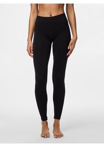 Leggings Pieces "PCLONDON LEGGINGS NOOS BC", Damen, Gr. M, N-Gr, schwarz, Jersey, Obermaterial: 94% Nylon, 6% Elasthan, unifarben, slim fit normal, Hosen Leggings