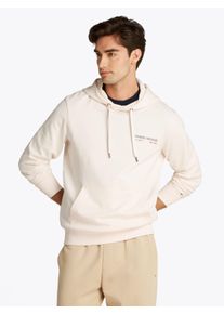Kapuzensweatshirt Tommy Hilfiger "HILFIGER COLOR PHOTO PRT HOODIE", Herren, Gr. L, wei&szlig; (ivory petal), Sweatware, Obermaterial: 100% Baumwolle, regular fit, Rippb&uuml;ndchen, Sweatshirts Kapuzensweatshirt, mit gro&szlig;em Fotoprint auf dem R&uuml;cken