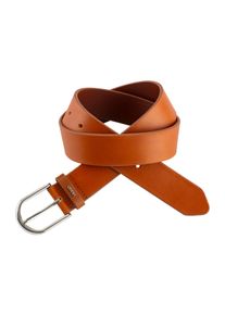 Lederg&uuml;rtel Hugo "Zoey-S Sz35", Damen, Gr. 90, braun (medium braun 210), Leder, unifarben, G&uuml;rtel Lederg&uuml;rtel, Ovaler Verschluss, Markenlogo aus Metall