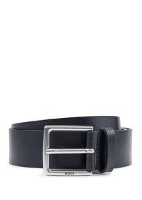 Lederg&uuml;rtel BOSS "Rummi_Sz40", Herren, Gr. 85, schwarz, Rindsleder, unifarben, Basic, G&uuml;rtel Lederg&uuml;rtel, aus italienischem Leder mit Metall-Details in Antik-Optik