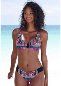 Triangel-Bikini Buffalo, Damen, Gr. 36, Cup C/D, pink (pink bedruckt), Polyester, bedruckt, Bikini-Sets Triangel-Bikini, mit farbenfrohen Design, Topseller