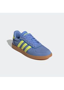 Sneaker adidas Sportswear "BREAKNET SLEEK", Damen, Gr. 38, blau fusion, hi, res gelb, gum10, Leder, Synthetik, Schuhe Sneaker