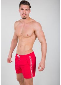 Shorts Alpha Industries "RBF Tape Swim Short", Herren, Gr. XXS, Normalgr&ouml;&szlig;en, rot (speed rot), Obermaterial: 100% Polyester, Futter: 100% Polyester, Hosen Shorts