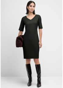 Etuikleid Cinque "CIICON", Damen, Gr. 34, N-Gr, schwarz, Web, Obermaterial: 53% Polyamid, 43% Schurwolle, 4% Elasthan, unifarben, klassisch knielang, V-Ausschnitt, 2-Naht-&Auml;rmel,eingesetzt,&Auml;rmel ohne &Auml;rmelschlitz gerader Abschluss, Kleider Etuikleid, Mit Markenlabel