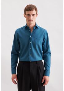 Businesshemd Seidensticker "Schwarze Rose", Herren, Gr. XL (44), normale &Auml;rmell&auml;ngen, gr&uuml;n (sage gr&uuml;n), 100% Baumwolle, unifarben, regular fit, 2-Knopf-Manschette, Hemden Businesshemd, Regular 1/1 Kentkragen Uni