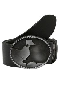 Lederg&uuml;rtel RETTUNGSRING G&Uuml;RTEL, Damen, Gr. 110, schwarz, Leder, unifarben, G&uuml;rtel Lederg&uuml;rtel, Schlie&szlig;e &raquo;Neustadt Schwarz Satiniert Mit Swarovski-Kristall Veredelt&laquo;