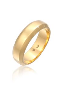Silberring Kuzzoi "Ring Herren Bandring Basic 925 Silber" Gr. 64, gold, Fingerringe, Damen, 64, Silber 925 (Sterlingsilber), Silberring