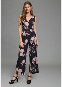 Jumpsuit Laura Scott, Damen, Gr. 46, N-Gr, schwarz, gebl&uuml;mt, Jersey, Obermaterial: 95% Polyester, 5% Elasthan, gebl&uuml;mt, bequem, V-Ausschnitt, Overalls Jumpsuit, f&uuml;r den eleganten Anlass mit floralem Muster