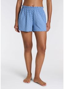 Shorts HUGO UNDERWEAR "Nikka", Damen, Gr. XS, N-Gr, bunt (open miscellaneous 972), Web, Obermaterial: 60% Modal, 32% Baumwolle, 8% Elasthan, Hosen Shorts, All-Over-Print, elastischer Bund