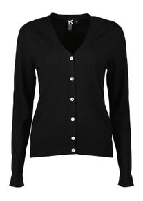 Strickjacke Blue Seven "Blue Seven Strickjacke", Damen, Gr. 46, schwarz (9990, schwarz), 80% Viskose, 20% Polyamid, Basic, regular fit, V-Ausschnitt, Strickjacken Strickjacke