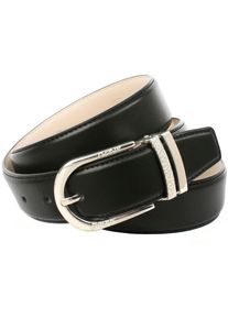 Lederg&uuml;rtel Anthoni Crown, Damen, Gr. 75, schwarz, Leder, unifarben, G&uuml;rtel Lederg&uuml;rtel, mit dekorativer Metallschlaufe, Glattleder