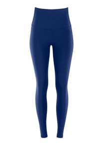 Leggings WINSHAPE "Functional Comfort HWL117C", Damen, Gr. XXL, Normalgr&ouml;&szlig;en, blau (dunkelblau), 85% Polyester, 15% Elasthan, Hosen Leggings, mit V-Shape Applikation und Core-Bund