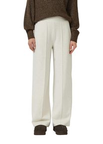 Sweathose s.Oliver, Damen, Gr. 46, N-Gr, light beige melange, Sweatware, Obermaterial: 50% Baumwolle, 50% Polyester, meliert, lang, Hosen Sweathose, mit dekorativer Biesennaht vorne