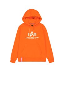 Hoodie Alpha Industries "Basic Hoodie BL", Herren, Gr. M, orange (boost orange), Obermaterial: 80% Baumwolle, 20% Polyester, regular fit, Sweatshirts Hoodie