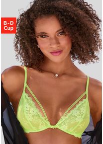 B&uuml;gel-BH Vivance "Julia", Damen, Gr. 85, Cup D, gr&uuml;n (lime), Spitze, Obermaterial: 88% Polyamid, 12% Elasthan, BHs B&uuml;gel-BH, mit feinem Zierband am Dekollet&eacute;, aus Jacquardspitze, sexy Dessous