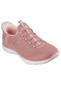 Slip-On Sneaker Skechers "SUMMITS", Damen, Gr. 38, rosa, Textil, Schuhe Slip-On Sneaker, Freizeitschuh mit Slip-ins