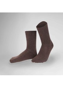 Socken Hudson "Socke Relax Soft", Herren, Gr. 39-42, schwarz (braunmeliert 0763), Obermaterial: 80% Baumwolle CO. 18% Polyamid PA. 2% Elasthan EL., Socken Socken