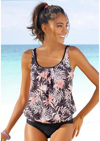 Oversize-Tankini Buffalo, Damen, Gr. 48, N-Gr, bunt (braun, apricot), Recycling-Polyamid, bedruckt, gebl&uuml;mt, gepunktet, Bikini-Sets Oversize-Tankini, im Mustermix, Topseller