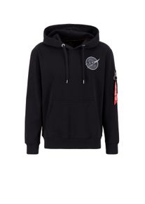 Hoodie Alpha Industries "Dark Side Hoodie", Herren, Gr. XS, schwarz (schwarz, reflective), Obermaterial: 80% Baumwolle, 20% Polyester, regular fit, Sweatshirts Hoodie