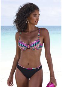 B&uuml;gel-Bikini Buffalo, Damen, Gr. 36, Cup D, pink (pink bedruckt), Polyester, bedruckt, Bikini-Sets B&uuml;gel-Bikini, mit farbenfrohen Design