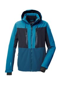 Skijacke Killtec "KSW 48 MN SKI JCKT", Herren, Gr. L, blau (mittelblau), Obermaterial: 100% Polyester;Futter: 100% Polyester;F&uuml;llung: 100% Polyester, Jacken Skijacke, Wasserdichte, atmungsaktive Skijacke mit vielen Taschen und Schneefang