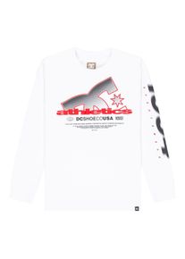 Langarmshirt DC Shoes "Slathletic", Jungen, Gr. 16(165-172cm), wei&szlig;, Obermaterial: 75% Walkfrottier, 25% Walkfrottier;, Shirts Langarmshirt