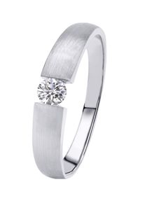 Diamantring ONE ELEMENT "0,10 ct Diamant Brillant Ring aus 585 Wei&szlig;gold" Gr. 57, silber, Fingerringe, Damen, 57,mit Brillant, Wei&szlig;gold 585, Diamantring