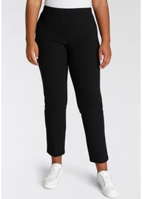 Jerseyhose KjBRAND "Jenny", Damen, Gr. 46 (23), K-Gr, schwarz, Jersey, Obermaterial: 68% Viskose, 27% Polyamid, 5% Elasthan, unifarben, figurbetont kn&ouml;chelfrei, Hosen Jerseyhose, mit elastischem Schlupfbund