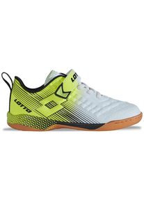 Hallenschuh Lotto, Jungen, Gr. 34, wei&szlig;, lime, Synthetik, mehrfarbig, Schuhe Hallenschuh, - ideal f&uuml;r Indoor Sport wie Handball