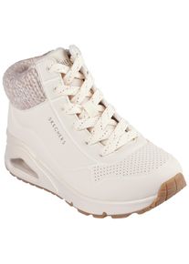 Sneaker Skechers "Uno Gen1 - Darling Daze", M&auml;dchen, Gr. 36, beige (natur), Lederimitat, Textil, Schuhe Sneaker, Schn&uuml;rboots, Winterstiefel, High Top Sneaker mit Warmfutter