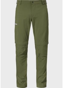 Sch&ouml;ffel Zip-away-Hose SCH&Ouml;FFEL "Pants Folkstone Zip Off", Herren, Gr. 56, Normalgr&ouml;&szlig;en, gr&uuml;n (6737, gr&uuml;n), Oberstoff: 89% Nylon, 11% Elasthan, Hosen Zip-away-Hose