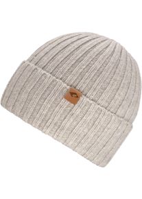 Strickm&uuml;tze Chillouts "Darian Hat", Herren, grau (light grau), Feinstrick, Baumwollmischung, unifarben, M&uuml;tzen Strickm&uuml;tze, mit extra hohem Umschlag