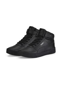 Sneaker Puma "CARINA 2.0 MID", Damen, Gr. 38, schwarz (Puma schwarz, Puma schwarz, schwarz shadow), Leder, Synthetik, Schuhe Sneaker