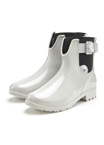 Gummistiefelette Vivance, Damen, Gr. 38, grau, Obermaterial: 100% PVC. Decksohle: 100% Textilmaterial. Futter: 100% Textilmaterial. Laufsohle: 100% Synthetik, gl&auml;nzend, unifarben, Schuhe Gummistiefelette, Gummistiefel im Chelsea-Look, Schlupfstiefel, Boots, Stiefel VEGAN, Topseller