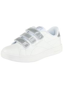 Sneaker Reebok CLASSIC "REEBOK COURT CLEAN HOOK & LOOP STRAPS", M&auml;dchen, Gr. 31, wei&szlig;, wei&szlig;, silber, Synthetik, Schuhe Sneaker