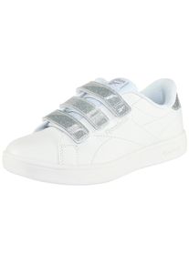 Sneaker Reebok CLASSIC "REEBOK COURT CLEAN HOOK & LOOP STRAPS", M&auml;dchen, Gr. 32, wei&szlig;, wei&szlig;, silber, Synthetik, Schuhe Sneaker