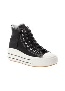 Sneaker Converse "CHUCK TAYLOR ALL STAR MOVE PLATFORM RETRO SPORT", Damen, Gr. 37, schwarz (schwarz, egret, schwarz), Leder, Schuhe Sneaker, Topseller